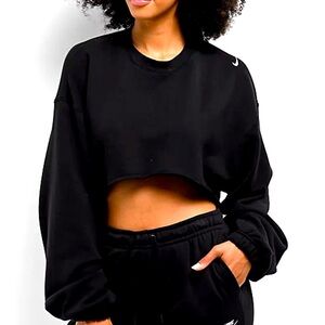 NEW NWT Nike WOMENS LARGE Sportswear French Terry Black Oversized Shrug workout